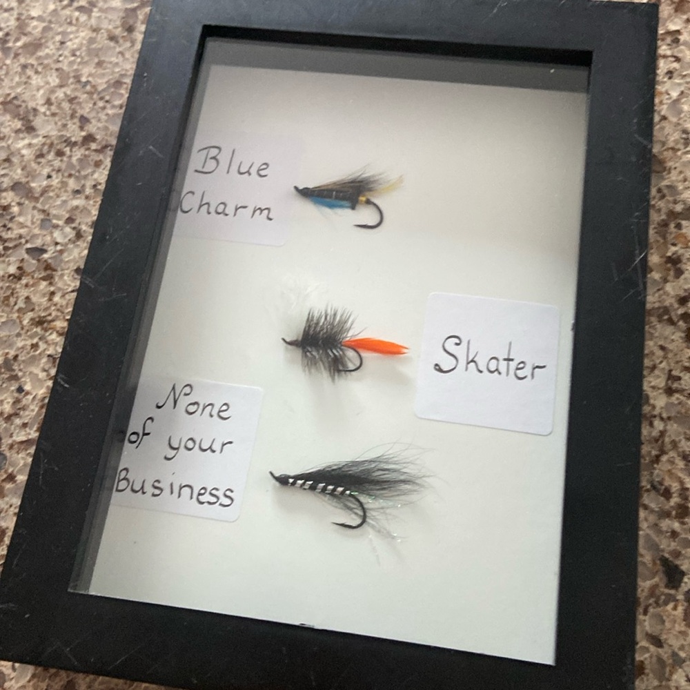 Handcrafted Tying flies for Salmon - great collectible for fishing lover
